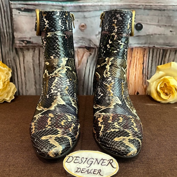 COACH Cassandra Snakeskin Bootie Size 7B VGC! - Picture 3 of 13